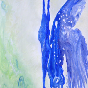 Peinture du poème psychanalytique de Berlende Lamblin : "L'ange déchu"