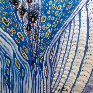 Peinture du poème psychanalytique de Berlende Lamblin : "L’arbre creux"