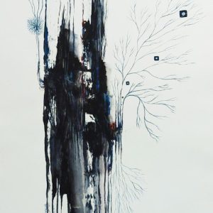 Peinture du poème psychanalytique de Berlende Lamblin : "Le négatif"